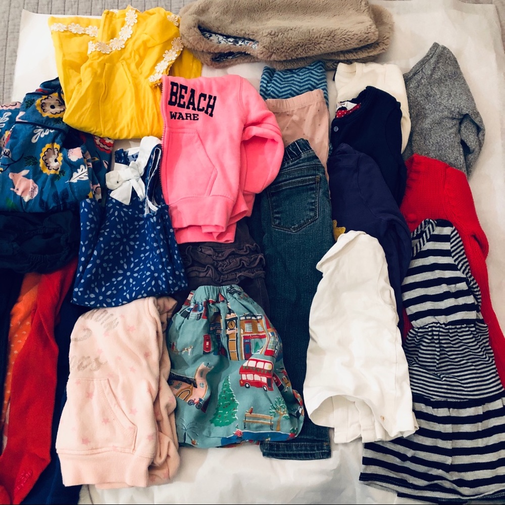 Huge lot of toddler girl clothing